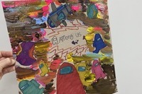 기법활용 - 골판지그림